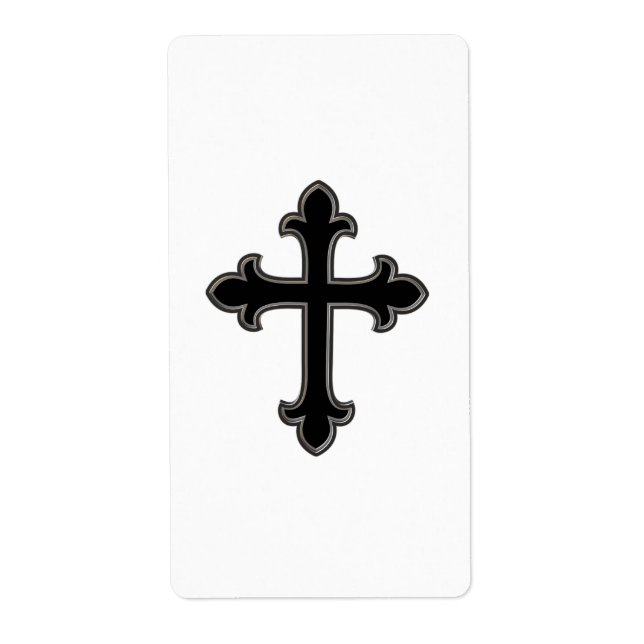 Etiqueta Cruz cristã (Frente)