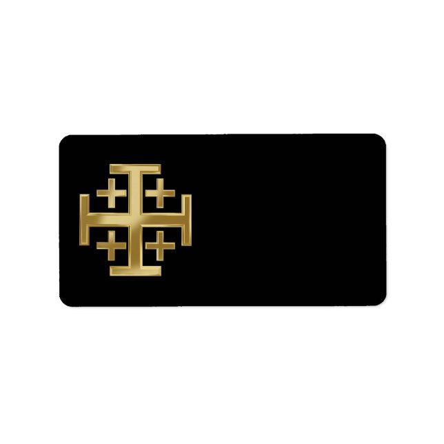 Etiqueta Cruz cristã (Frente)