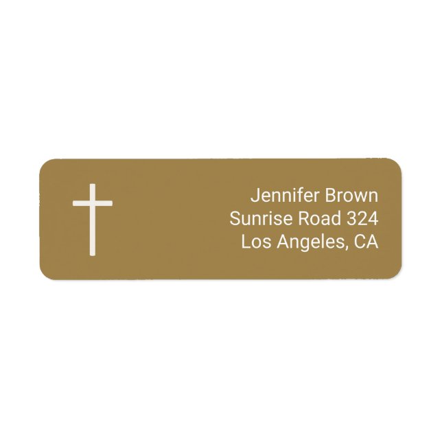 Etiqueta Cruz Cristã | DOURADO (Frente)