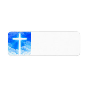 Etiqueta Cruz do cristão customizável do Jesus Cristo cla