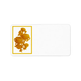 Etiqueta Crysanthemum Amarelo