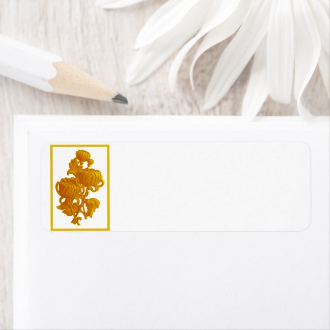 Etiqueta Crysanthemum Amarelo (Insitu)