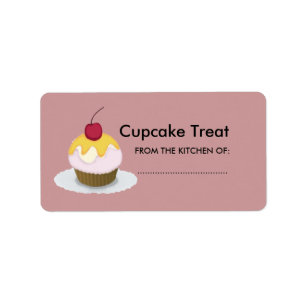 Etiqueta Cupcake bonito do doce do deleite de Lil