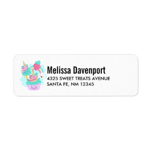 Etiqueta Cupcake bonito e Sorvete feliz