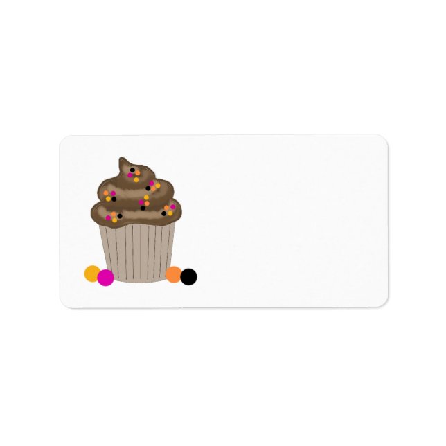 Etiqueta Cupcake de chocolate (Frente)