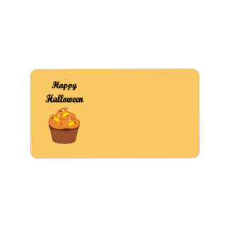 Etiqueta Cupcake Feliz de Halloween