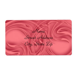 Etiqueta Curvas Sobre Vermelho