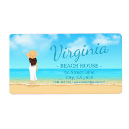 Etiqueta Custom Beach House Address Label