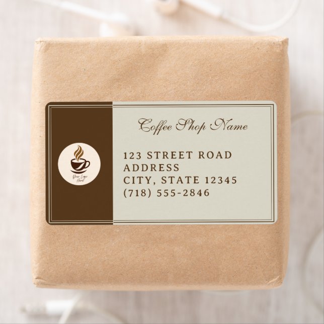 Etiqueta Custom Coffee Shop Shipping Labels – Personalized  (Insitu)