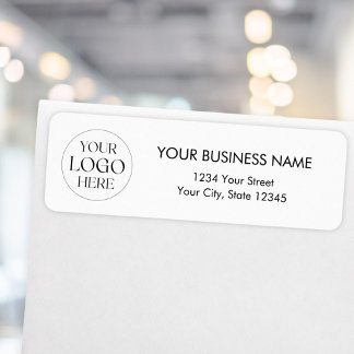 Etiqueta Custom Company Logo Small Business Return Address