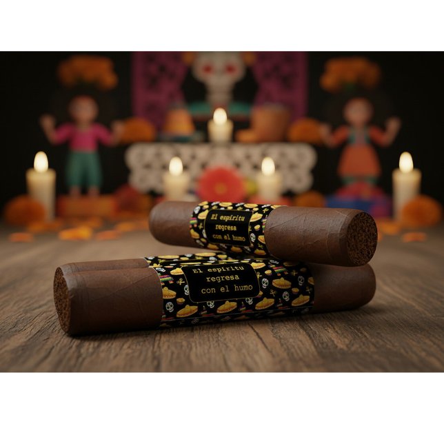 Etiqueta Custom Día de los Muertos Cigar Wrap (Criador carregado)
