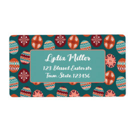 Etiqueta Custom Easter Eggs Return Address Label