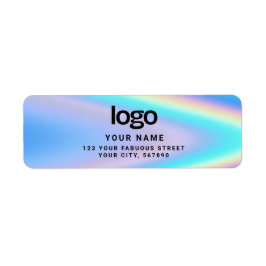 Etiqueta Custom Holographic Business Logo Return Address