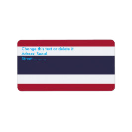 Etiqueta Custom Label with Flag of Thailand