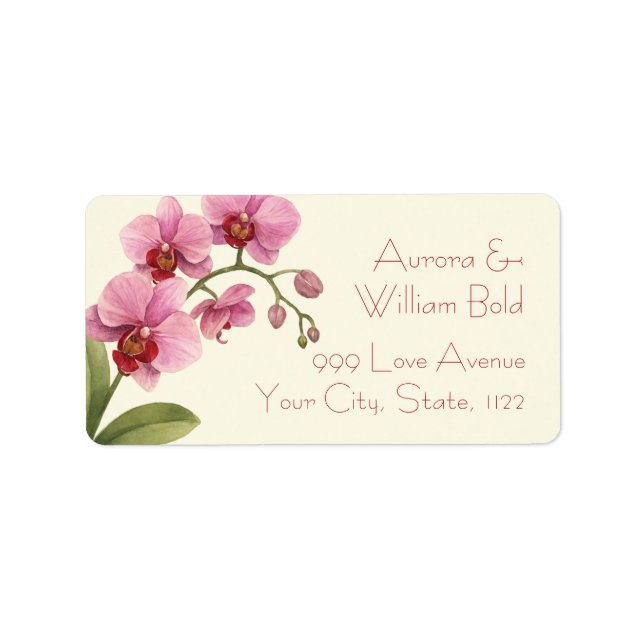 Etiqueta Custom Orchid Address Labels (Frente)