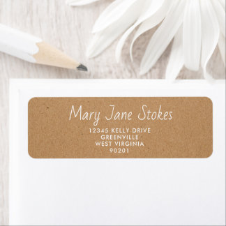 Etiqueta Custom Return Address Envelope | Kraft Brown 