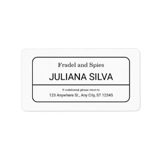 Etiqueta Custom Return Address Label