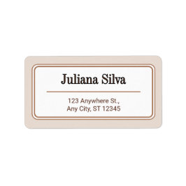 Etiqueta Custom Return Address Label