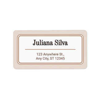Etiqueta Custom Return Address Label