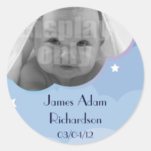 Etiqueta customizável azul