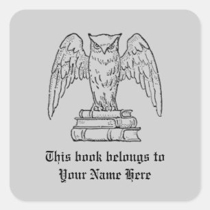 Etiqueta customizável do nome do livro