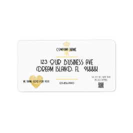 Etiqueta Customized HEART Thank GOD For YOU Business Return