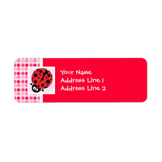 Etiqueta Cute Ladybug