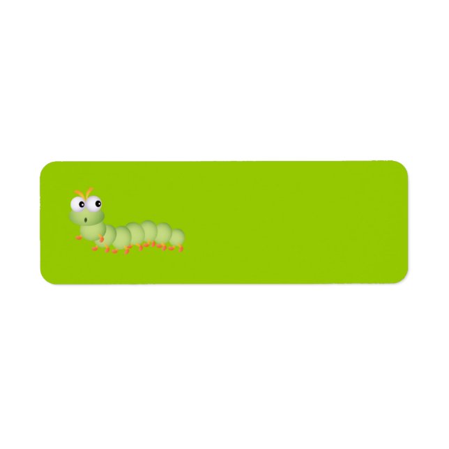 ETIQUETA CUTE LIGHT GREEN WORM FUNNON SURPRESS (Frente)