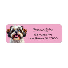 Etiqueta Cute Shih Tzu Puppy Dog Personalizado