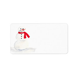 Etiqueta Cute Watercolor Snowman Holidman Vazio DIY Endereç