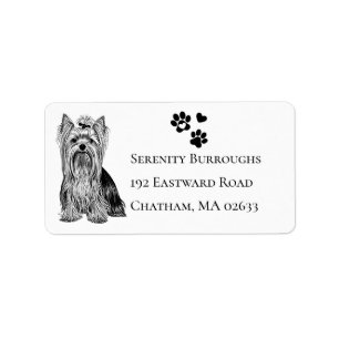 Etiqueta Cute Yorkshire Terrier Puppy Dog Lover Yorkie