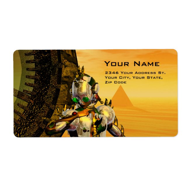 Etiqueta CYBORG TITAN EM HIPERION DESERTA O Sci-Fi (Frente)