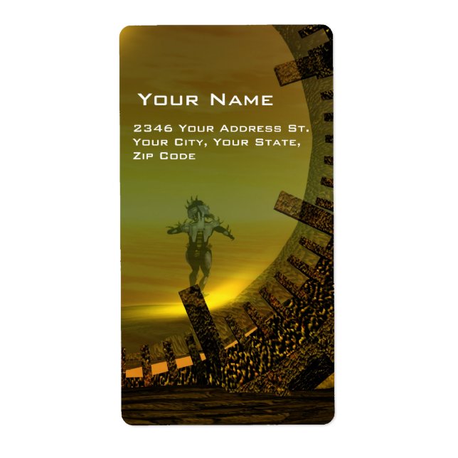 Etiqueta CYBORG TITAN EM HIPERION DESERTA O Sci-Fi (Frente)