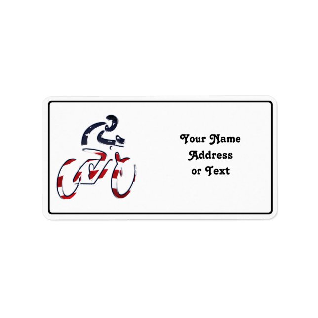 Etiqueta CYCLING Patriótico dos EUA (Frente)