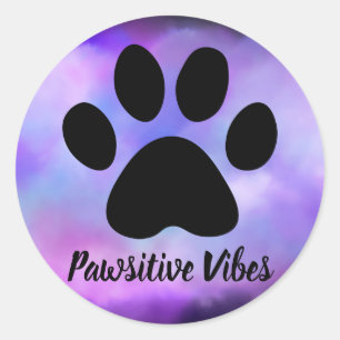 Etiqueta da aguarela das impressões de Pawsitive