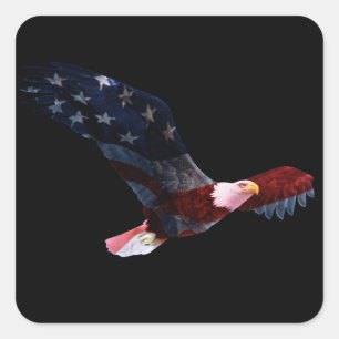 Etiqueta da águia americana da bandeira americana
