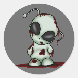 Etiqueta da alienígena do zombi