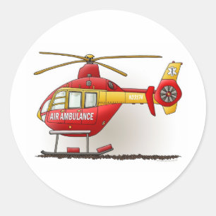 Etiqueta da ambulância do helicóptero