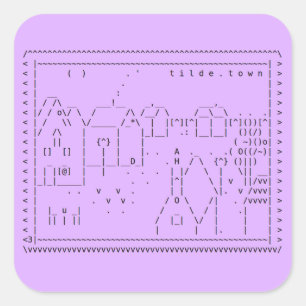 etiqueta da arte de tilde.town ASCII