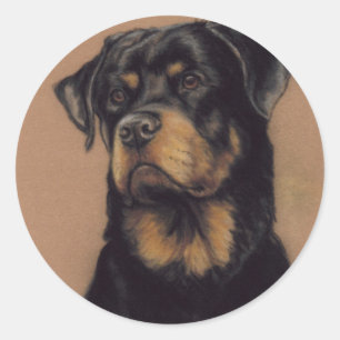 Etiqueta da arte do cão de "Rottweiler"