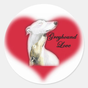 Etiqueta da arte do cão do amor do galgo