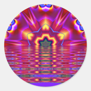etiqueta da arte do fractal da reflexão/aferidor