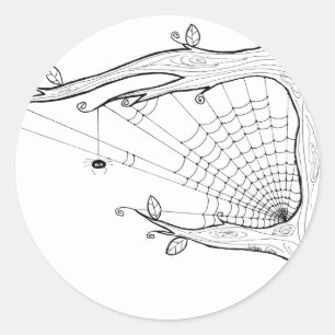 Etiqueta da árvore da aranha