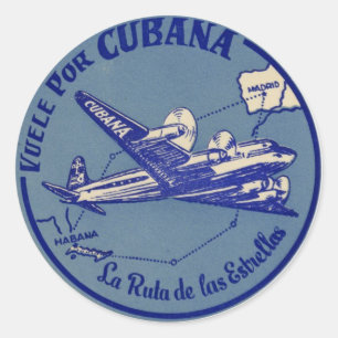 Etiqueta da bagagem do vintage de Cubana