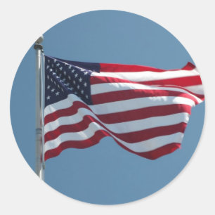 Etiqueta da bandeira americana