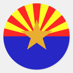 Etiqueta da bandeira da arizona