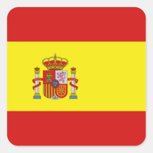 Etiqueta da bandeira da espanha