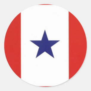 Etiqueta da bandeira da estrela azul