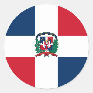 Etiqueta da bandeira da República Dominicana