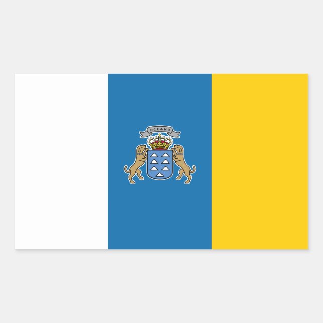 Etiqueta da bandeira das ilhas de Canary* (Frente)
